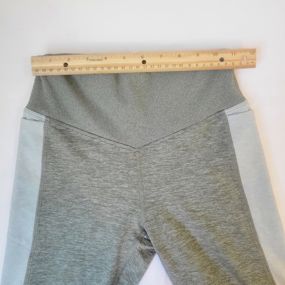 Victoria's Secret PINK Cozy High Waist Leggings Green Grey Side Pockets Small - Picture 5 of 5